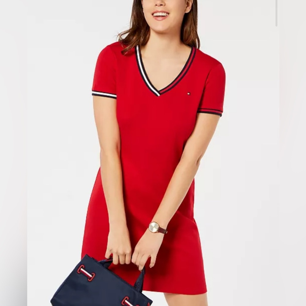 Tommy Hilfiger Cotton Logo T-Shirt Dress